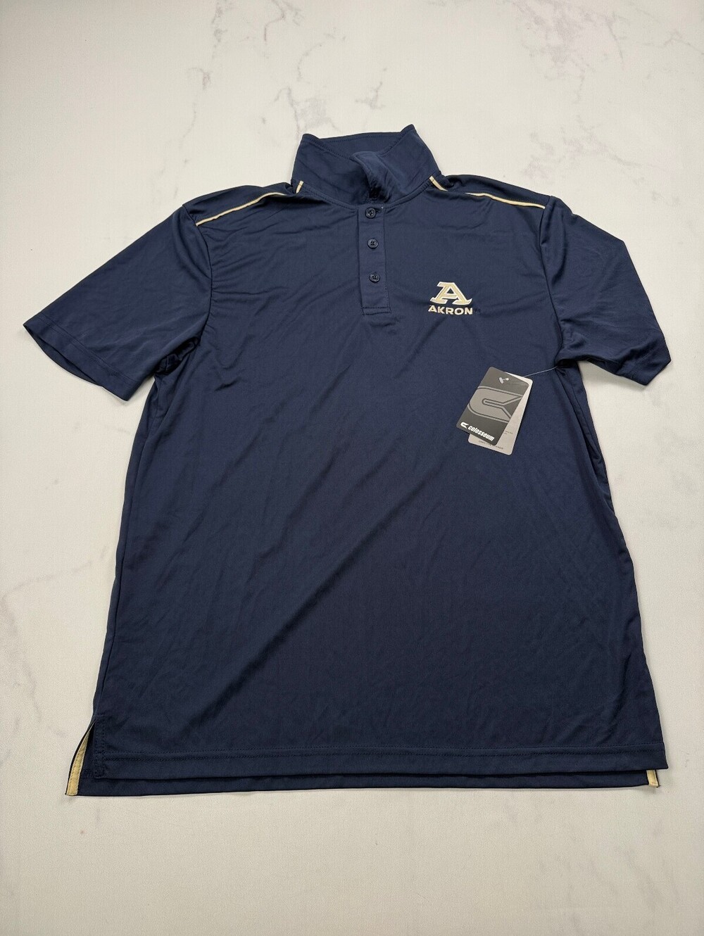 Colosseum Akron Polo Shirt Navy 90s VTG Sharp - Mens L